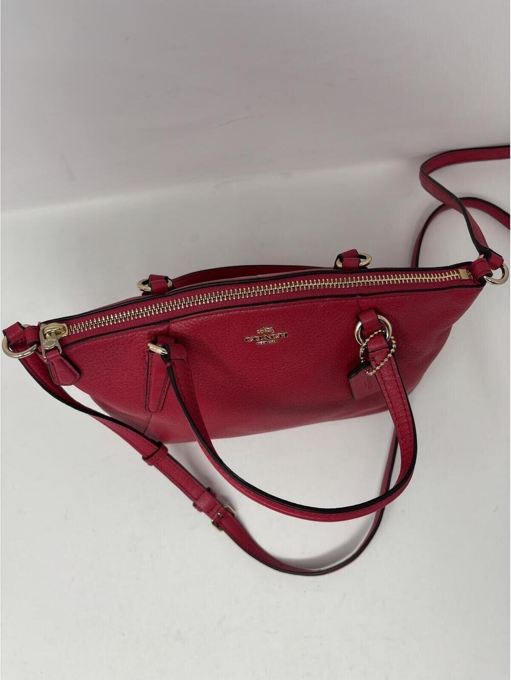 Coach Kelsey Hot Pink Leather Satchel & Shoulder Bag Crossbody Purse - Picture 8 of 8